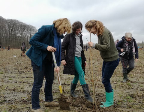 Aanplant klimaatbos in Melle