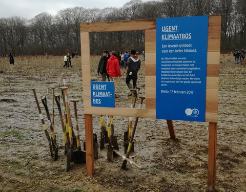 Aanplant klimaatbos in Melle