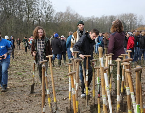 Aanplant klimaatbos in Melle