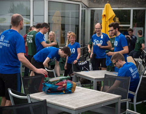 Estafetteloop van Gent naar Luik naar aanleiding van 200 jaar UGent en ULg