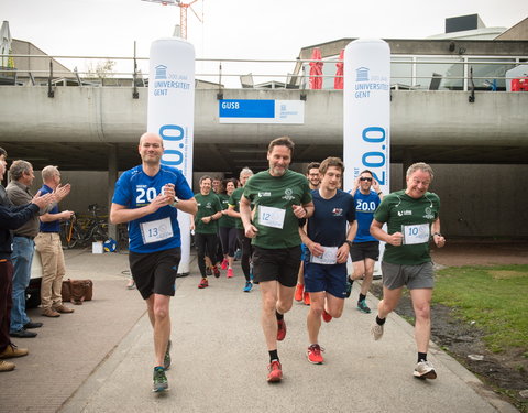 Estafetteloop van Gent naar Luik naar aanleiding van 200 jaar UGent en ULg