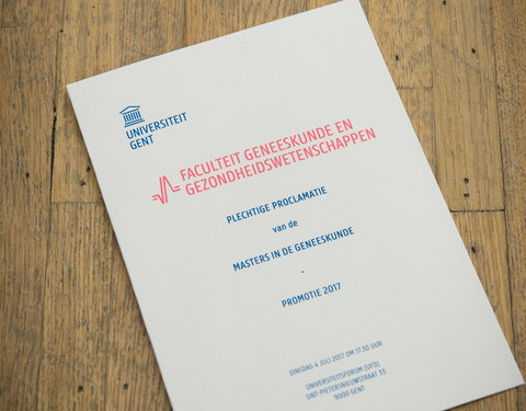 Proclamatie 2016/2017 Geneeskunde en Gezondheidswetenschappen