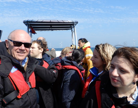 Bezoek Raad van Bestuur aan windmolenpark en Campus Oostende