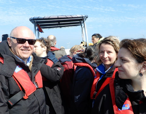 Bezoek Raad van Bestuur aan windmolenpark en Campus Oostende