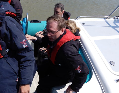 Bezoek Raad van Bestuur aan windmolenpark en Campus Oostende