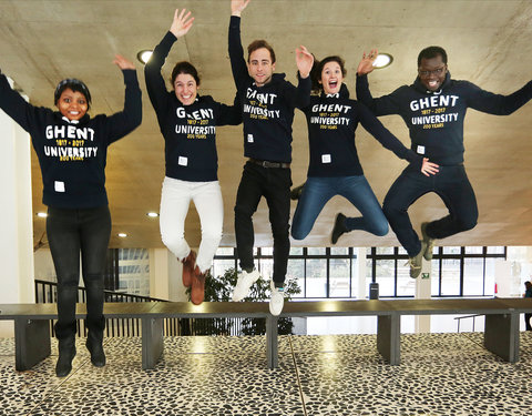 Studenten met UGent sweater