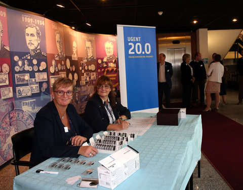 Muntslag van herdenkingsmunt voor 200 jaar UGent in de Koninklijke Munt van België (Brussel)