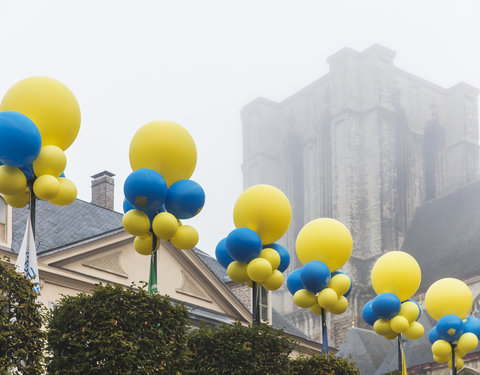 Guerrilla-actie met ballons voor Iedereen UGent!