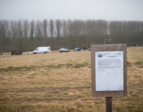 Aanplanten van laatste bomen van het eerste UGent-bos, een initiatief van het UGent1010-team (studentenorganisatie die de ecolog