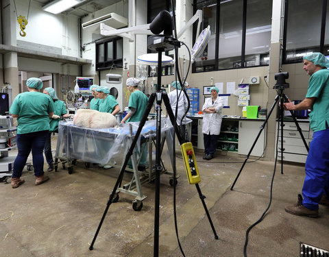 TV-opnamen op Campus Merelbeke voor "Diergeneeskunde 24/7