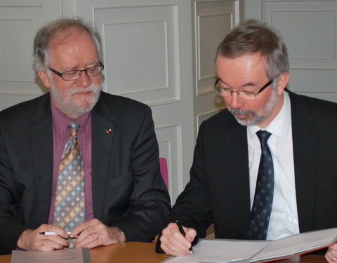 Ondertekening structurele samenwerking tussen het International Research Institute on Social Fraud Universiteit Gent (IRIS) en d