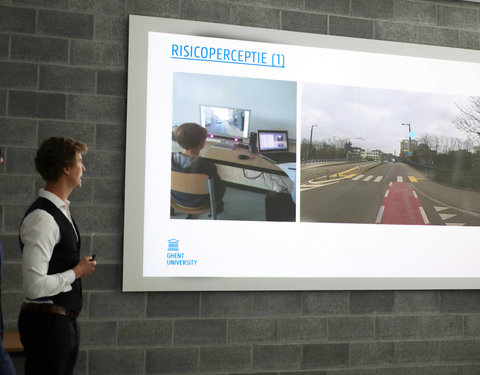 Voorstelling virtual reality applicatie die gevaarherkenning meet bij jonge fietsers