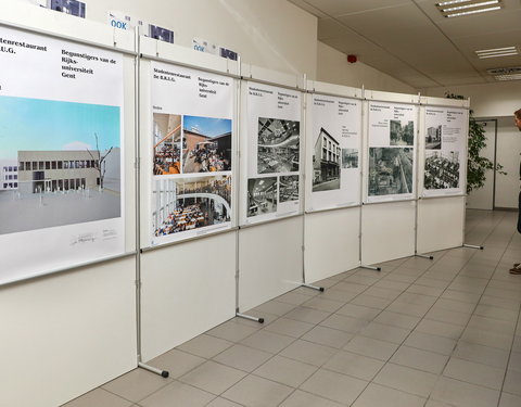 Symbolische eerstesteenlegging uitbreiding studentenrestaurant De Brug 