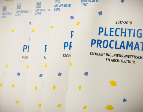 Proclamatie 2017/2018 faculteit Ingenieurswetenschappen en Architectuur