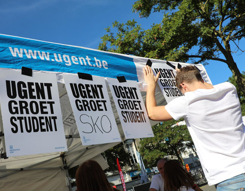 UGent groet student op Student Kick-off 2018