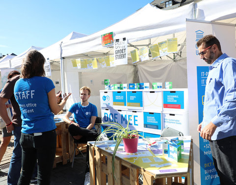 UGent groet student op Student Kick-off 2018