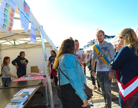 UGent groet student op Student Kick-off 2018