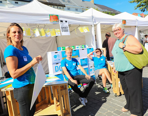 UGent groet student op Student Kick-off 2018