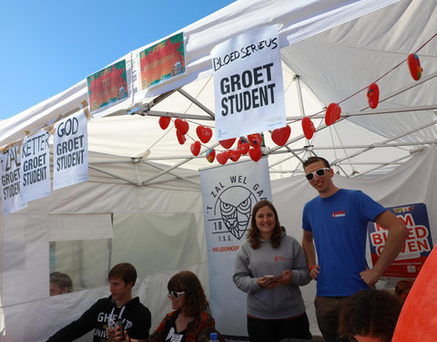 UGent groet student op Student Kick-off 2018