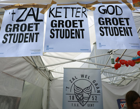 UGent groet student op Student Kick-off 2018