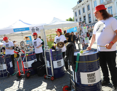 UGent groet student op Student Kick-off 2018