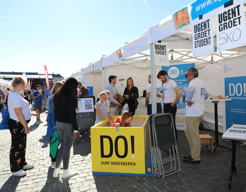 UGent groet student op Student Kick-off 2018