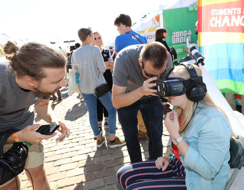 UGent groet student op Student Kick-off 2018