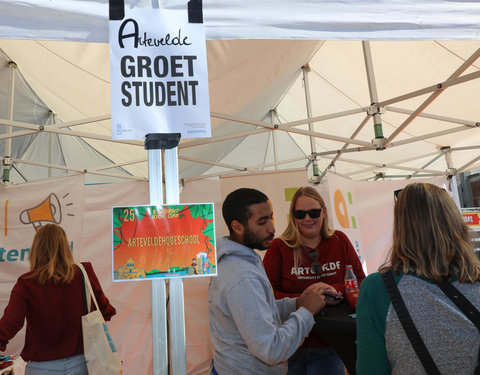 UGent groet student op Student Kick-off 2018