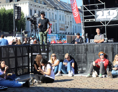 UGent groet student op Student Kick-off 2018